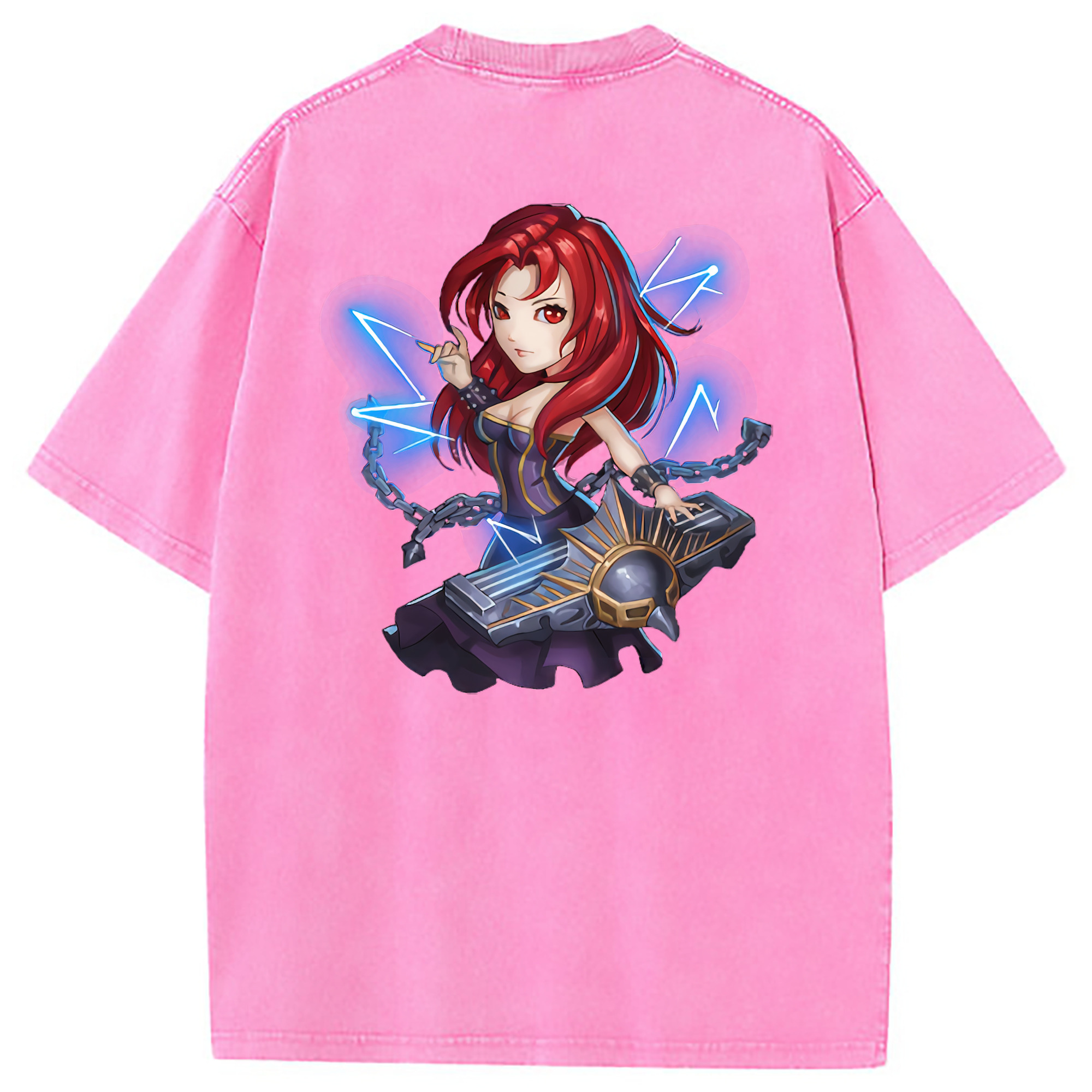 （画像用） リーグ・オブ・レジェンド League of Legends LOL 綿100% ヴィンテージ風 半袖Tシャツ（背面プリント）